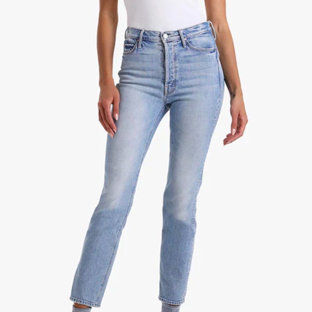 MOTHER The Button Fly Dazzler Ankle Jeans